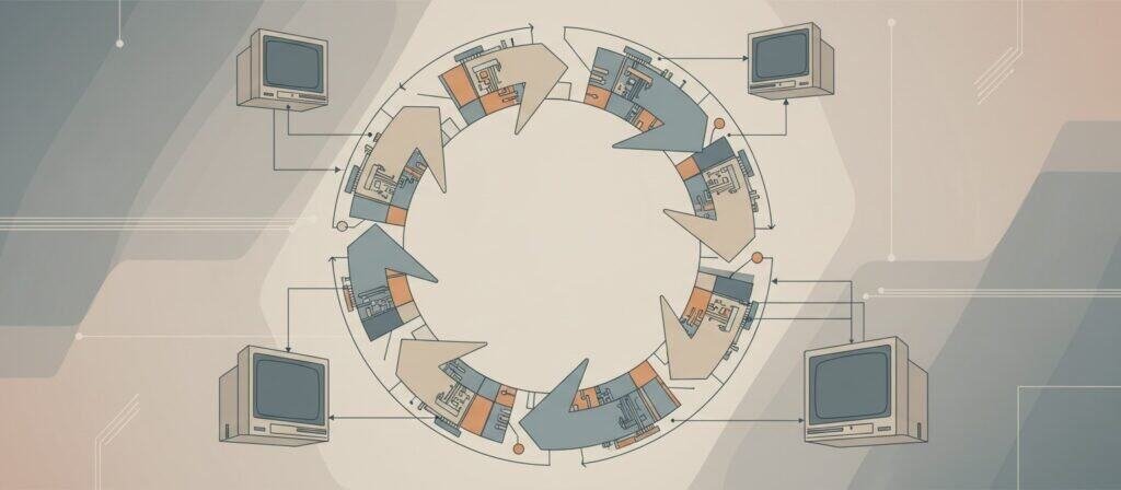 Diagram showing a system that runs without entering a visibility testing phase.